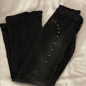 Black Studded Women's Jeans